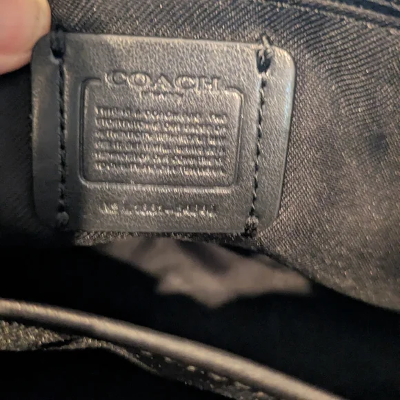 Coach Swagger Bag In Black Crossbody with Chain Detail - Picture 8 of 8